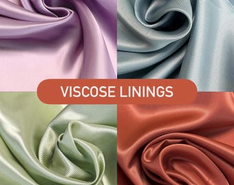 Italian Viscose Lining Fabric - for Suits, Jackets & Coats, Breathable Tailoring Lining - Made in Italy