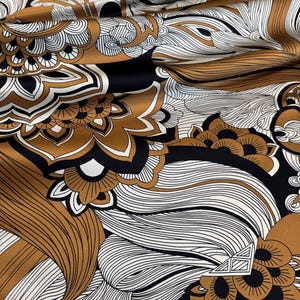 High-quality Geometry Print Silk Satin Fabric, Luxury Natural Silk for Dresses, Silk for Designer Sewing, Italy Silk | Famous Pattern