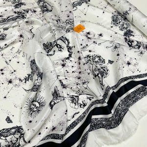 Designer Zodiac Silk: Italian Elegance in Every Meter, Perfect for Couture Creations - Cruise collection, LAST PIECE 2.04 yd/ width 55.11in