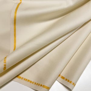 Couture White-milk Wool Fabric for Suits, Dresses, Skirts, Fabric by the Yard/Meter, Made in Italy