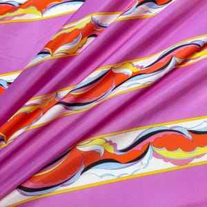 Italian Designer Silk in Stunning Geometric Patterns - Sustainable Mulberry Silk for Couture Creations, Deadstock Sewing Fabric