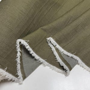 Italian Cotton Denim Fabric, Soft Organic Stretch Material - grass green color
