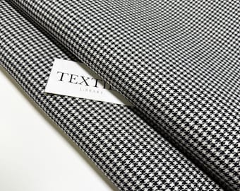 LAST PIECE 1.75 m (1.91yd) - Italian Pied de Poule Virgin Wool Blend Fabric: Tailored Suiting