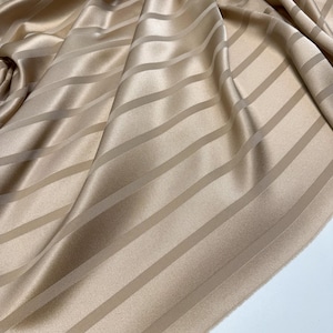 Italian Silk Jacquard Devore Fabric: Striped Designer Clothing Material