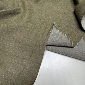 Italian Cotton Denim Fabric, Soft Organic Stretch Material - grass green color
