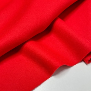Italian Red Wool Fabric, Vergine Wool Fabric in Red Color, Warm Wool Fabric for Coat, Fabric by the Yard/Meter, Designer Italy Wool Fabric