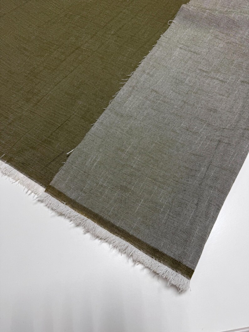 Italian Cotton Denim Fabric, Soft Organic Stretch Material - grass green color