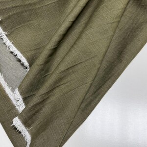 Italian Cotton Denim Fabric, Soft Organic Stretch Material - grass green color