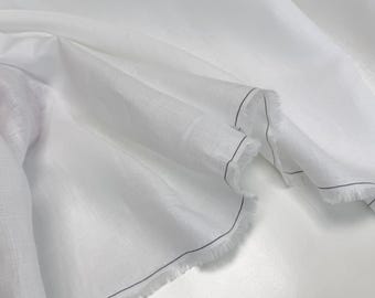 Italian Linen Fabric: 100% Organic, designer white color
