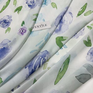 Italian Designer Wildflower Silk: Luxurious Fabric for Scarves and Blouses, Chic Charmeuse Silk