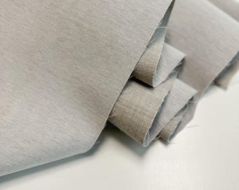 Włoska tkanina wełniana, materiał na płaszcz i kurtkę dwustronną, szary melanż denim (160 cm)