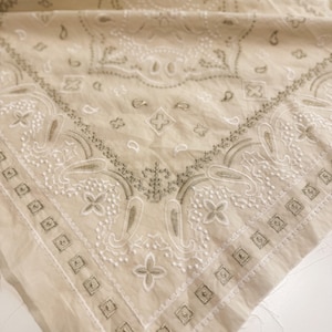 Elegant Cotton Embroidery Panel - DIY Craft Supplies, Italian Designer Fabric, per panel 55\55 cm