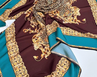 Pannello in tessuto di seta di gelso italiano: fornitura per artigianato fai da te con stampa geometrica