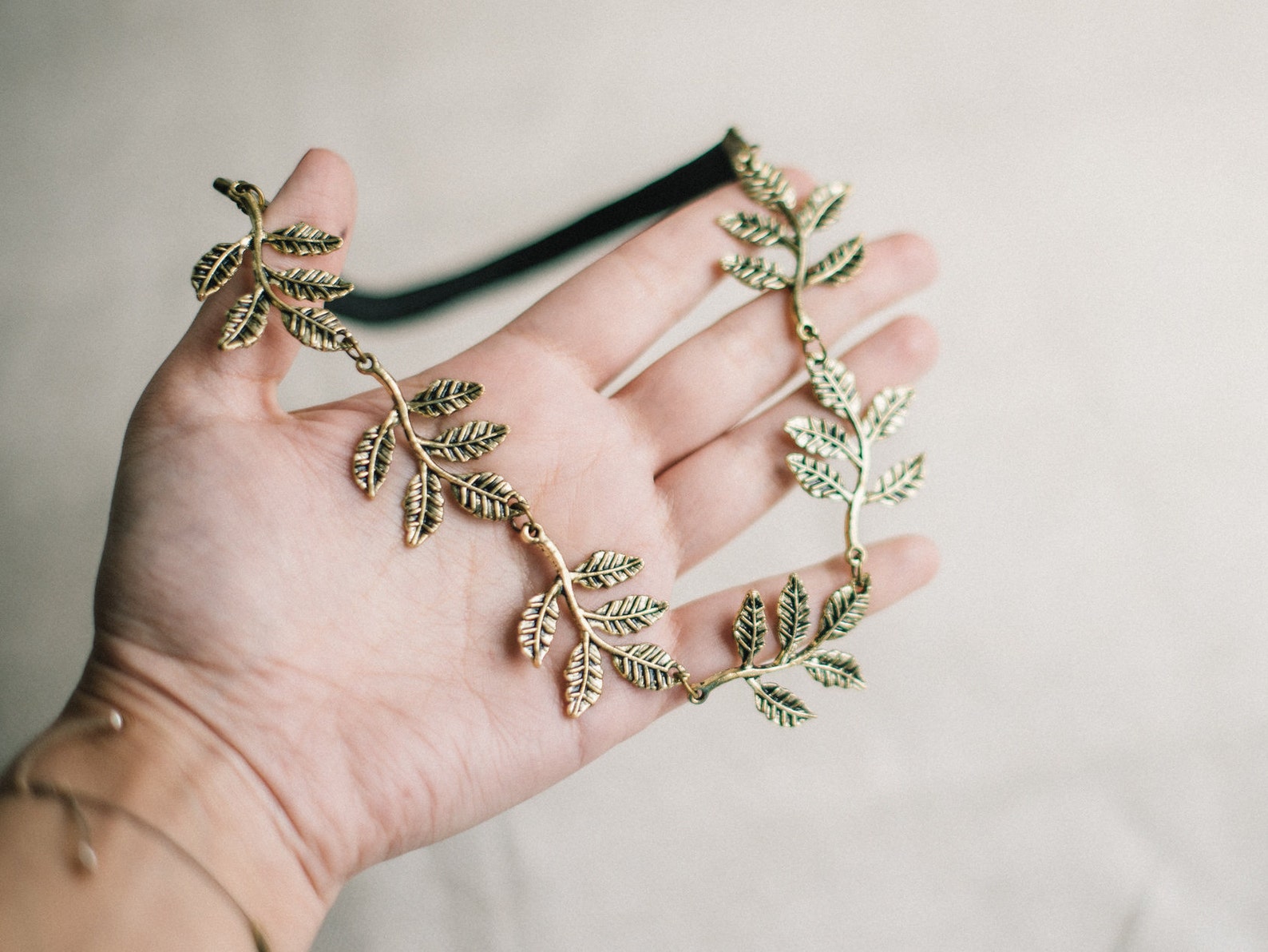 Bridal Headband. Gold Leaf Bridal Headband. Wedding Headpiece. Etsy