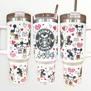 Mickey and Minnie Valentine 30oz/40oz Quencher Tumbler with Optional Personalisation