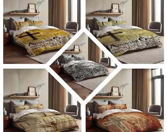 Weihnachtsgeschenk Christian Bettbezug Bettwäsche Set Personalisierte Namen Geschenk Geburtstag Bettwäsche Quilt Cover Halloween Geschenk.