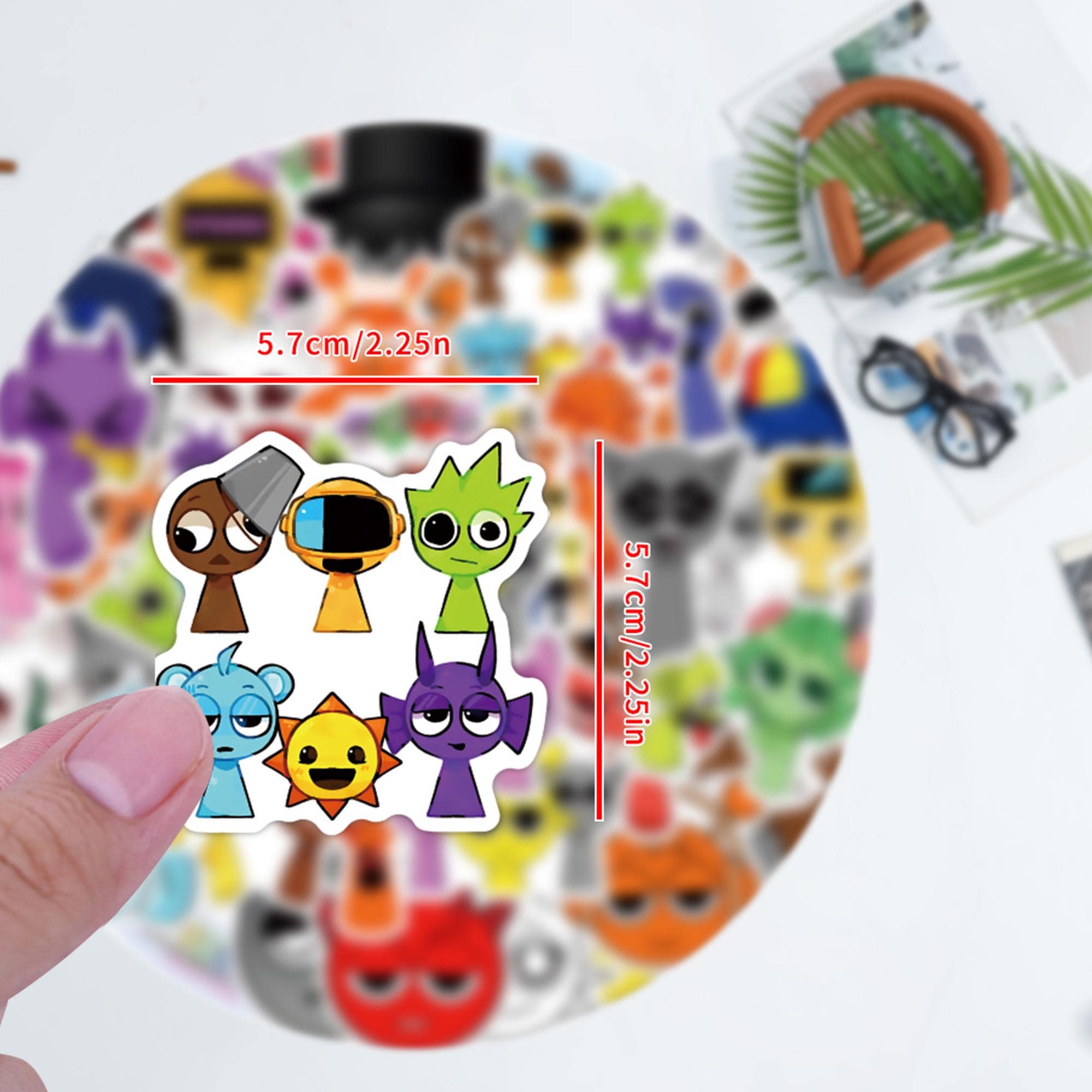 Sprunki Stickers for Kids 55 PCS Vinyl Stickers Water Bottle Stickers ...