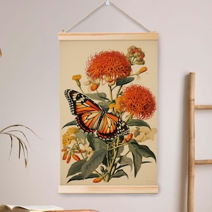 Vintage wilde bloemen hangende canvaskunst Bloemen canvas hangende muurkunst Vintage bloemenkunst schilderij, canvas tapijt, grote muur hangen.