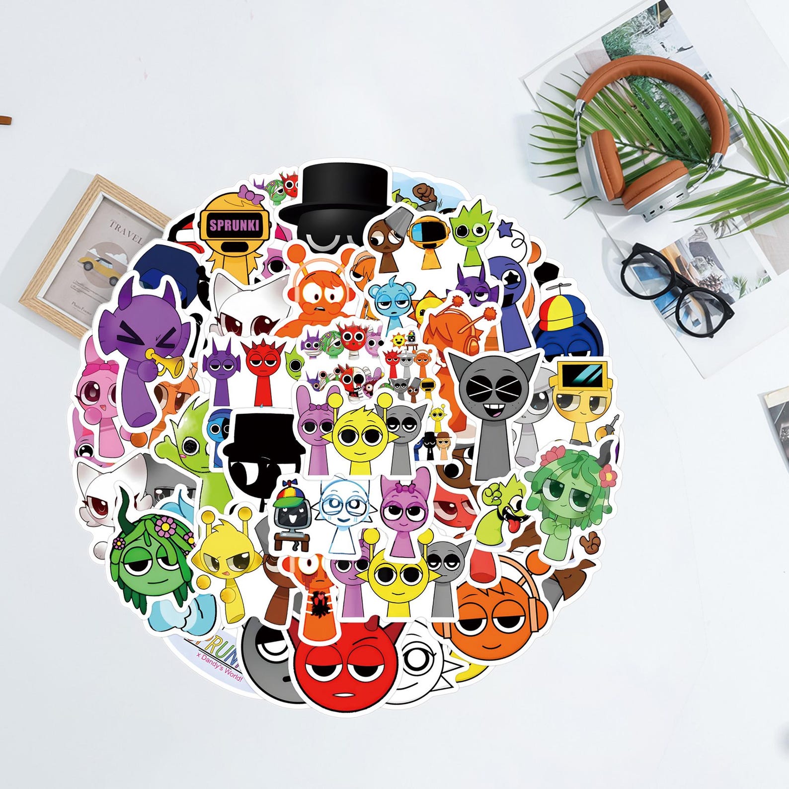 Sprunki Stickers for Kids 55 PCS Vinyl Stickers Water Bottle Stickers ...