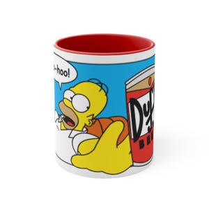 AU MADE Homer Simpson Mug, Funny Coffee Cup, Cartoon Character Mug, TV Show Gift, Ceramic Drinkware