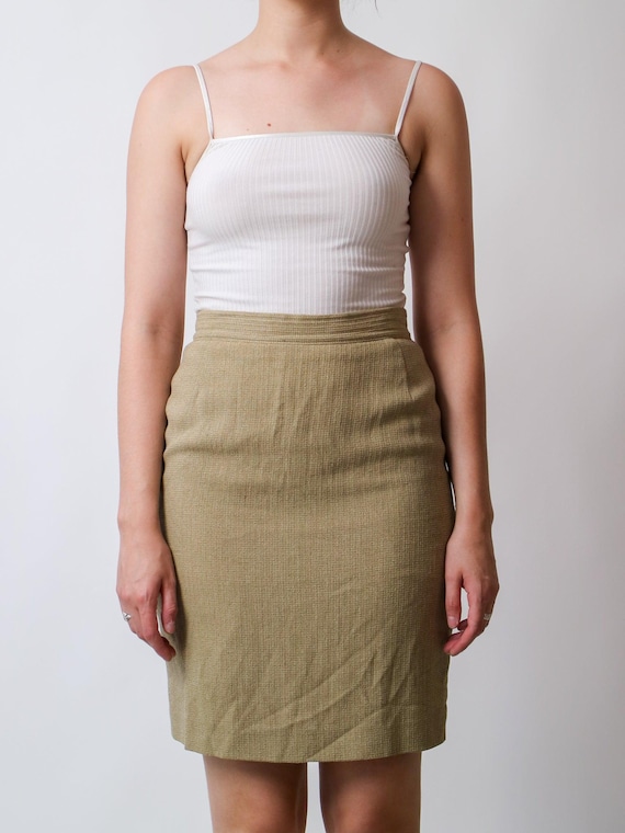 Byblos, 1990s BYBLOS italian made tan pencil skirt V553