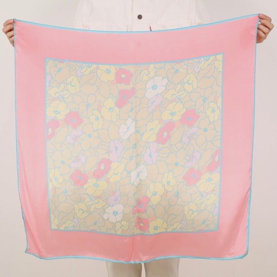 pastel flower scarf - image 1