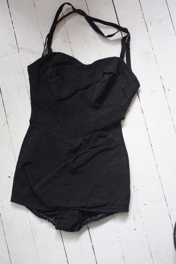 Vintage, Black, Catalina, Swimsuit, 50's