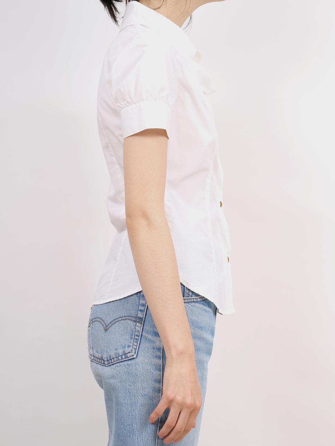 1990's Y2K Vivienne Westwood Red Label Asymmetrical Button Down