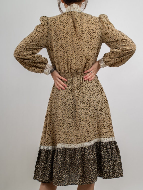 1970's Gunne Sax Style Cottagecore Prairie Dress … - image 6