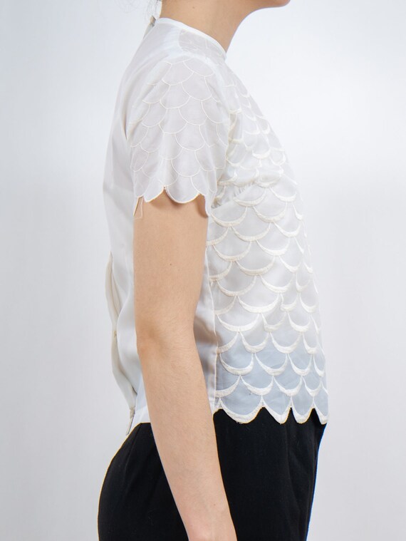 1950's fish scale blouse Gem