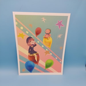 Spy X Family Anya and Chimera Art Print 8.5&quot;x11&quot;