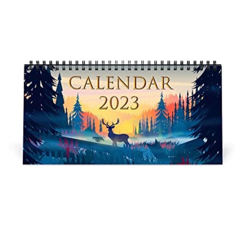 Desk Calendar 2023 2024 Nature Monthly Calendar For Home Etsy