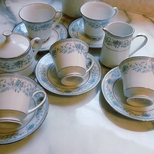 Noritake blue hill set.