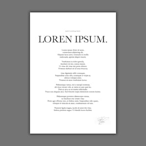 Poesia stampata su misura — Elegante regalo fisico