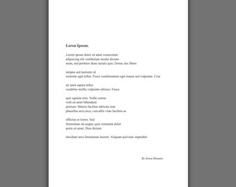 Individuelles Gedicht & Audio Set (PDF + MP3)