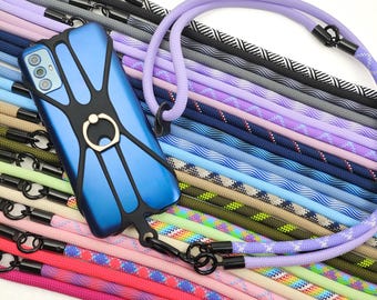 Universal Handy Halter 3 in 1 Silikon Gemeinsame Telefon Fall Fingerring Bunte Armband Hals Lanyard Schlinge Halskette Schnur Handyständer