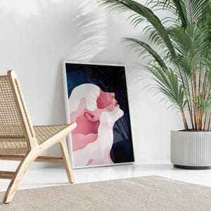 Abstract Woman Art Print, Contemporary Impressionist Portrait, Colorful Female study, Feminine Wall Art, Abstract Lady Portrait