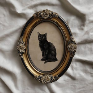 Vintage Cat Sketch, Wall Art of Cats, House Cat Sketch, Antique Cat Art, Old Cat Portrait Style Print, Vintage Pet Artwork, Pet Owner Gift