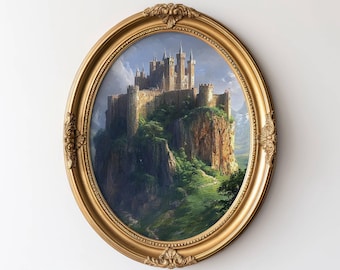 Art vintage CastleCore, art mural CastleCore, affiche du château, impression du château pour le salon, art mural mystique, Dark Academia, art du château