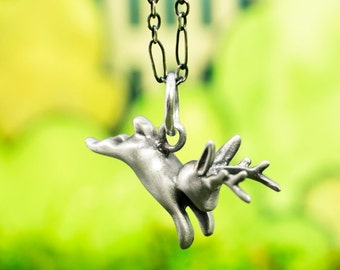 Behold! A Jackalope Necklace, The Incredible Handmade Little Bunny Charm in Sterling Silver, Bronze, or Gold