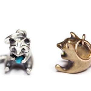 Greedy Raccoon Necklace Handmade in Solid Sterling Silver, Gold, or Bronze / Raccoon Pendant / Raccoon Charm / Trash Panda Necklace image 3