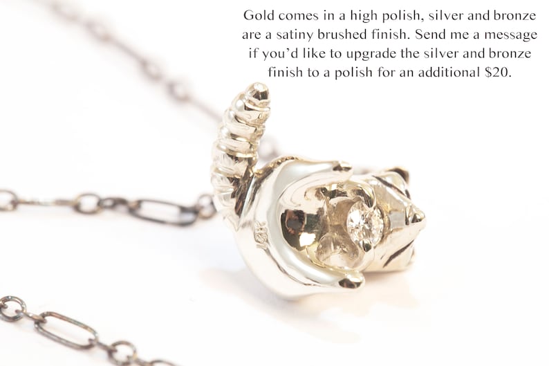 Greedy Raccoon Necklace Handmade in Solid Sterling Silver, Gold, or Bronze / Raccoon Pendant / Raccoon Charm / Trash Panda Necklace image 7