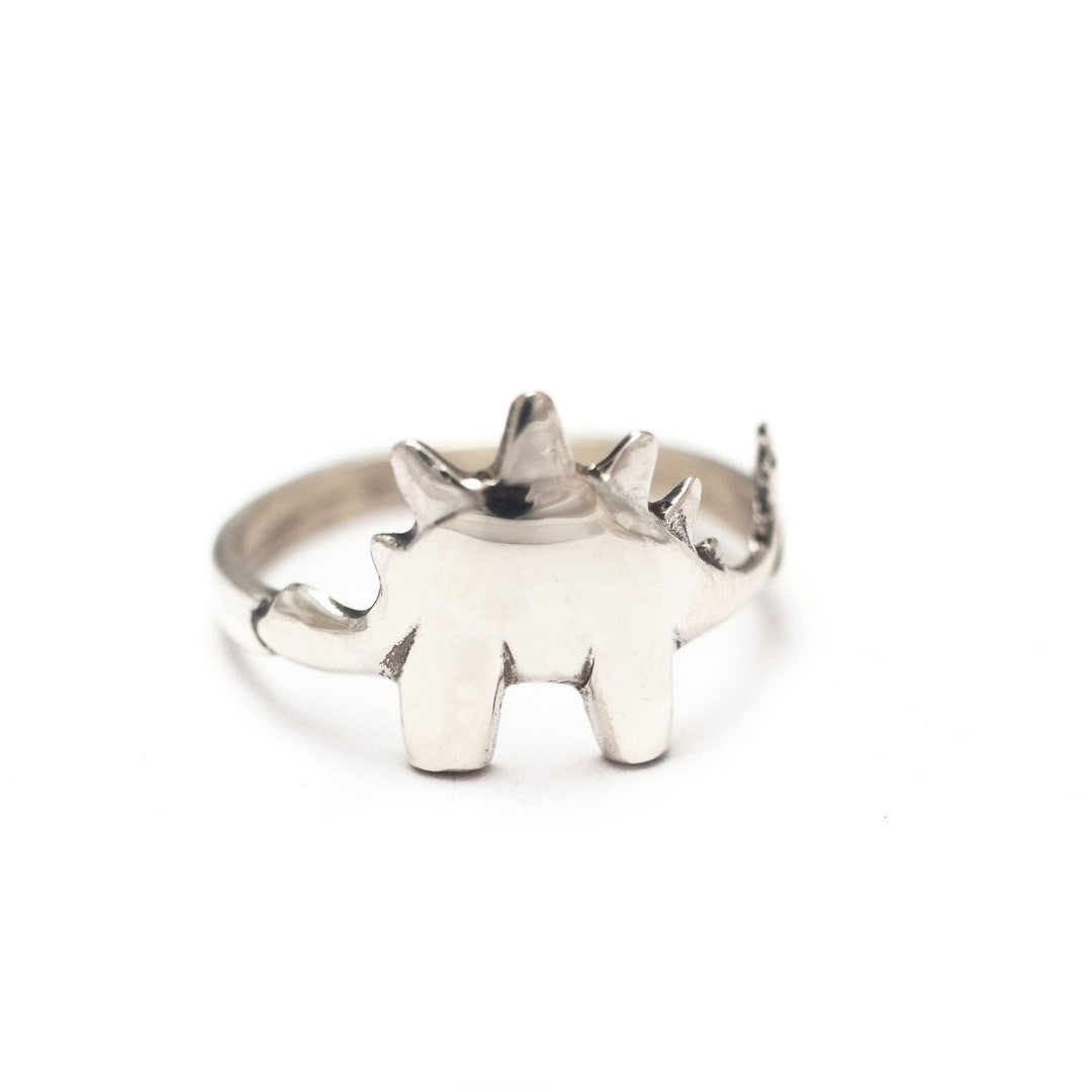 Stegosaurus Rings Treat Yourself to a Dinosaur Ring in Silver, Brass ...