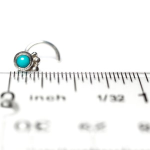 Cabochon Version of Choose Your Own 3mm Stone V Style Silver Nose Stud image 4