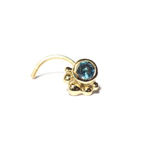 Solid 14k Gold! Step it Up With This &quot;Choose Your Own 3mm Stone&quot; V Style Nose Stud