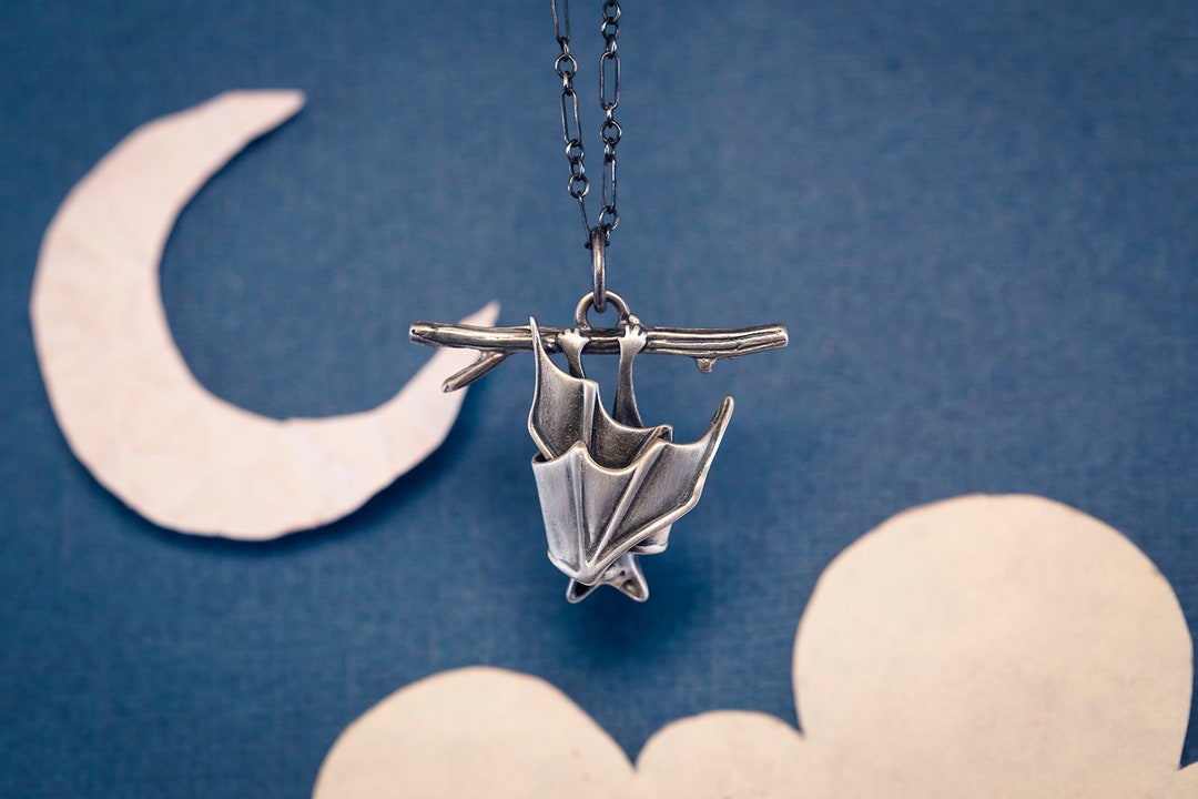 The Original Sleeping Bat Necklace / Completely Handmade Flying Fox ...