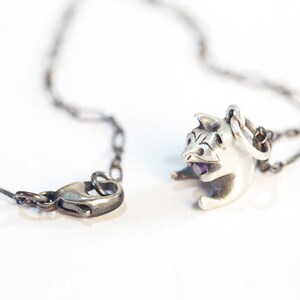 Greedy Raccoon Necklace Handmade in Solid Sterling Silver, Gold, or Bronze / Raccoon Pendant / Raccoon Charm / Trash Panda Necklace image 5