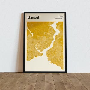 Istanbul Map Poster, Istanbul Map Print, Istanbul Personalized Map Art, Istanbul Wall Art, Istanbul Travel Poster, Travel Gift