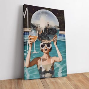 Woman with Sunglasses Canvas Print,Artwork,Fashion Wall Art