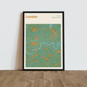 London Map Print, London Poster, London Map, London Print, London Wall Art, London Art Print, Map Poster, Map Wall Art, London
